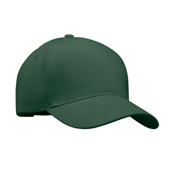 Casquette publicitaire coton brossé 5 pans Singa Vert foncé